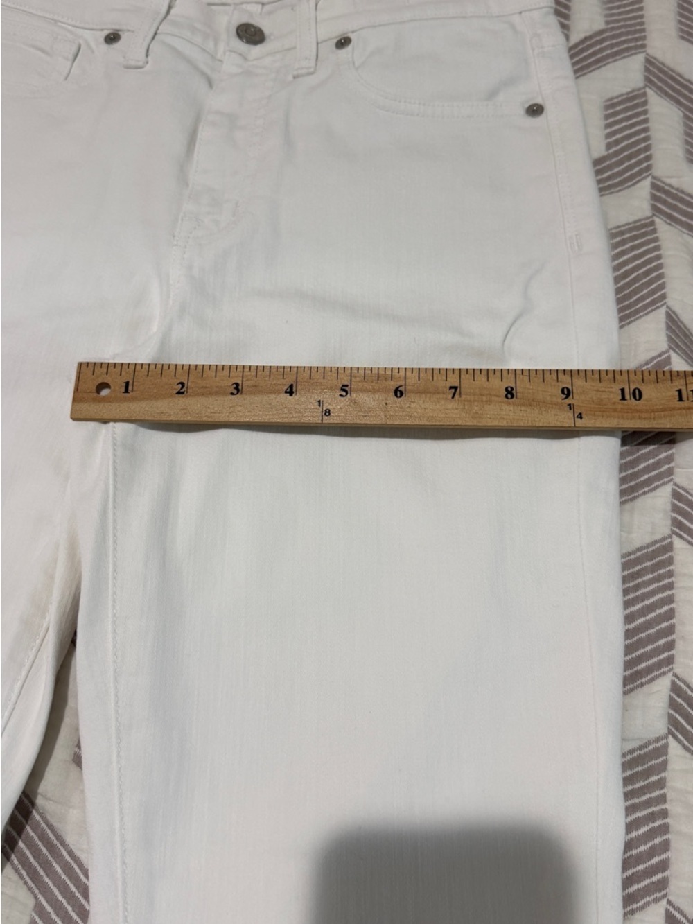 Madewell 9" High Riser Skinny Jeans White 27T - Picture 4 of 11